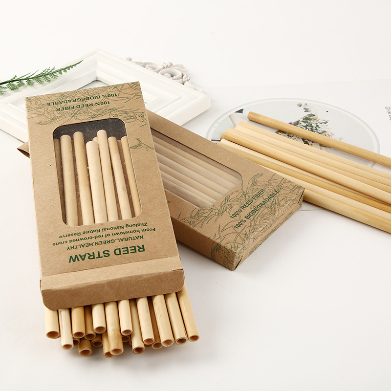 Trigo orgánico biodegradable bambú solo paja envuelta